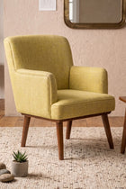 Kabo Accent Chair in Lime Zest Raffia Fabric