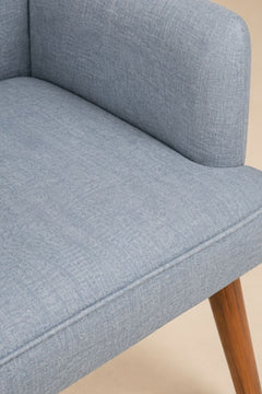 Upholstered Bundle Kabo Accent Chair in Raffia Misty Grey Fabric