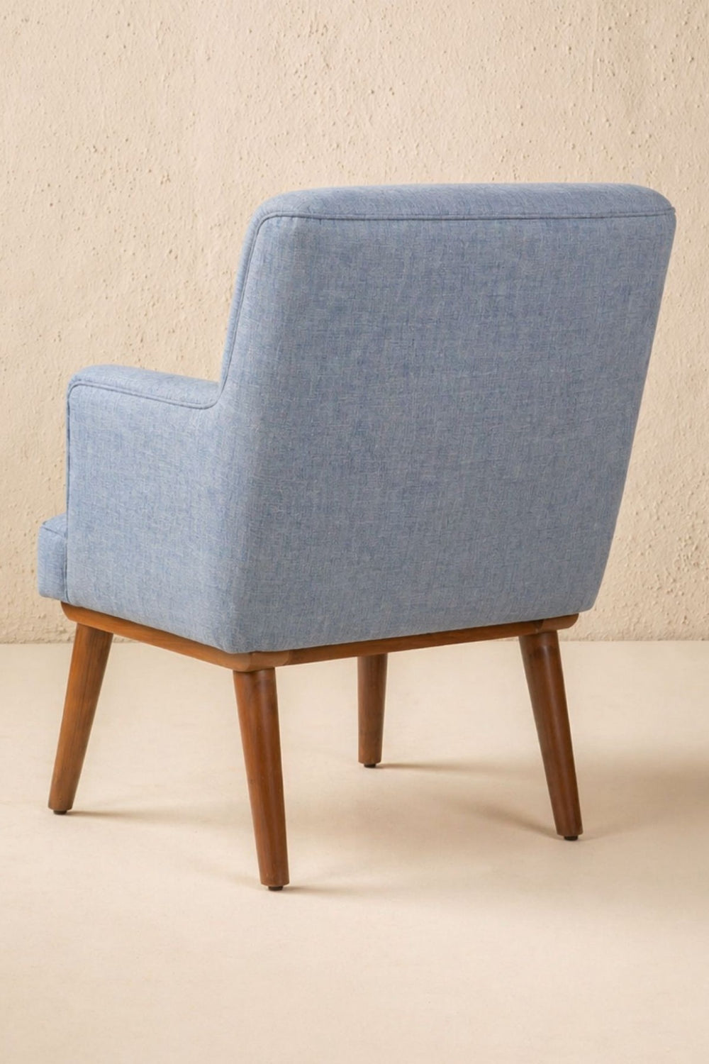 Upholstered Bundle Kabo Accent Chair in Raffia Misty Grey Fabric