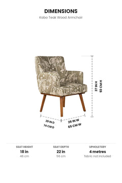 ARMCHAIRS & ACCENTS Kabo Teak Wood Armchair