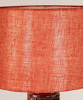 Lighting Bundle Karah Mineral Red Ceramic Table Lamp with Solid Taper Drum Lampshade (Dusky Red)