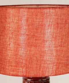 Lighting Bundle Karah Mineral Red Ceramic Table Lamp with Solid Taper Drum Lampshade (Dusky Red)