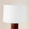 Karah Mineral Red Ceramic Table Lamp with Solid Drum Lampshade (Off White)