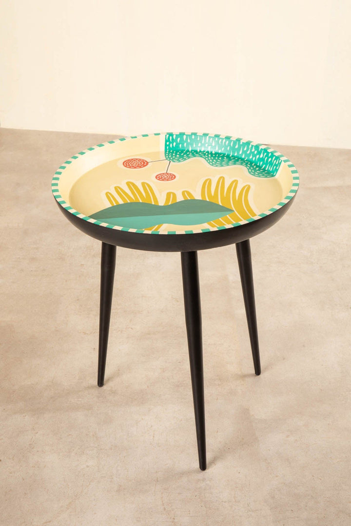 KISSED HANDS PAINTED SIDE TABLE