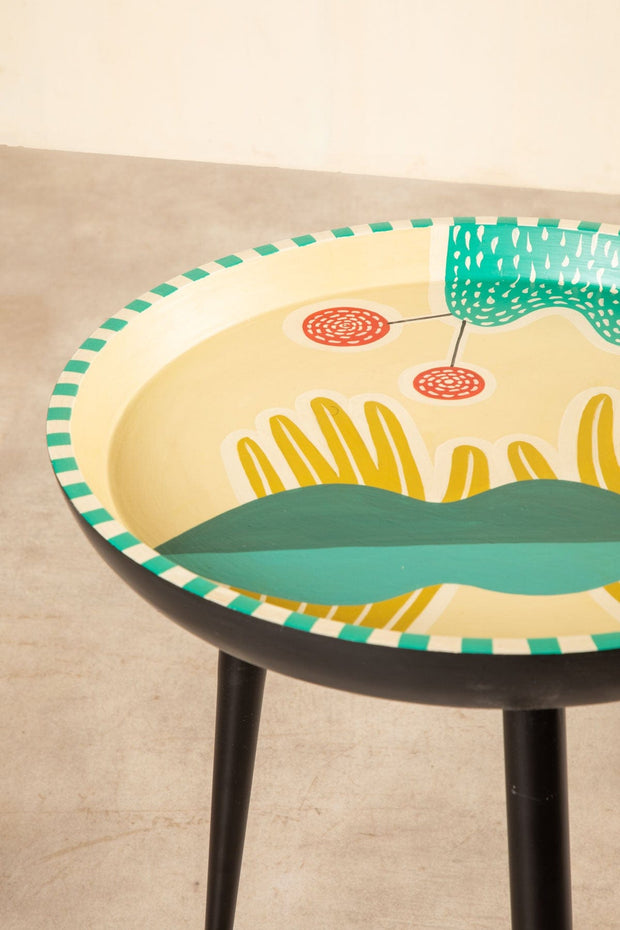 KISSED HANDS PAINTED SIDE TABLE