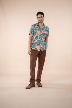 SHIRTS Kiwach Printed Shirt (Goldenrod Blue)