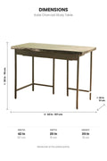 STUDY TABLES Kobe Charcoal Study Table (Acacia Wood)