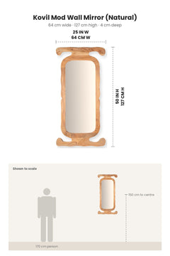 MIRRORS Kovil Mod Wall Mirror (Natural)