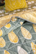 KUPPI PRINT & PATTERN QUILT GREY YELLOW