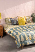 KUPPI PRINT & PATTERN QUILT GREY YELLOW