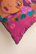 PRINT & PATTERN CUSHIONS Lady With Pagoda Hat Very Berry Cushion Cover (41 X 41 Cm)