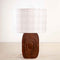 Landfall Ogee Table Lamp with Circle Grid Drum Lampshade (Grey)