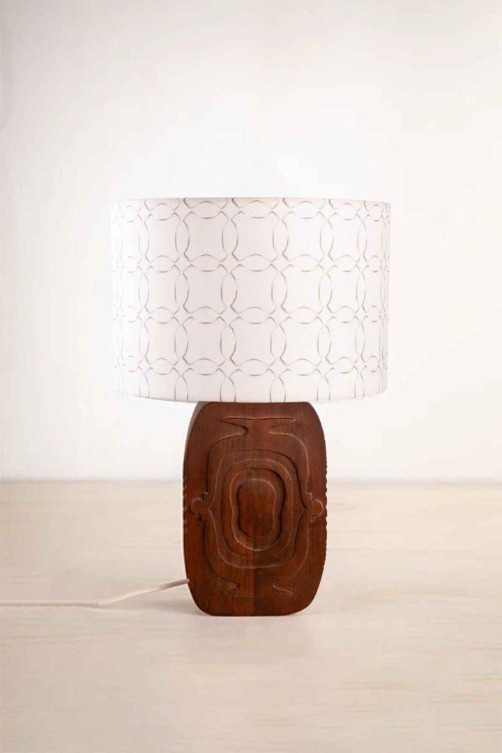 Lighting Bundle Landfall Ogee Table Lamp with Circle Grid Drum Lampshade (Grey)