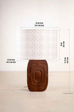 Lighting Bundle Landfall Ogee Table Lamp with Circle Grid Drum Lampshade (Grey)