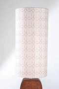 Lighting Bundle Landfall Ogee Table Lamp with Circle Grid Cylinder Lampshade (Grey)