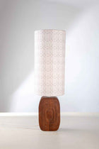 Landfall Ogee Table Lamp with Circle Grid Cylinder Lampshade (Grey)