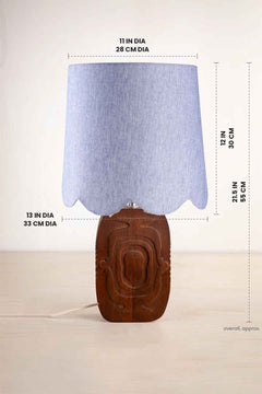 Lighting Bundle Landfall Ogee Table Lamp with Solid Blue Scalloped Taper