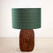 Landfall Ogee Table Lamp with Solid Drum Lampshade (Green)