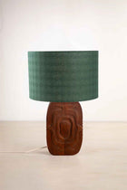 Landfall Ogee Table Lamp with Solid Drum Lampshade (Green)