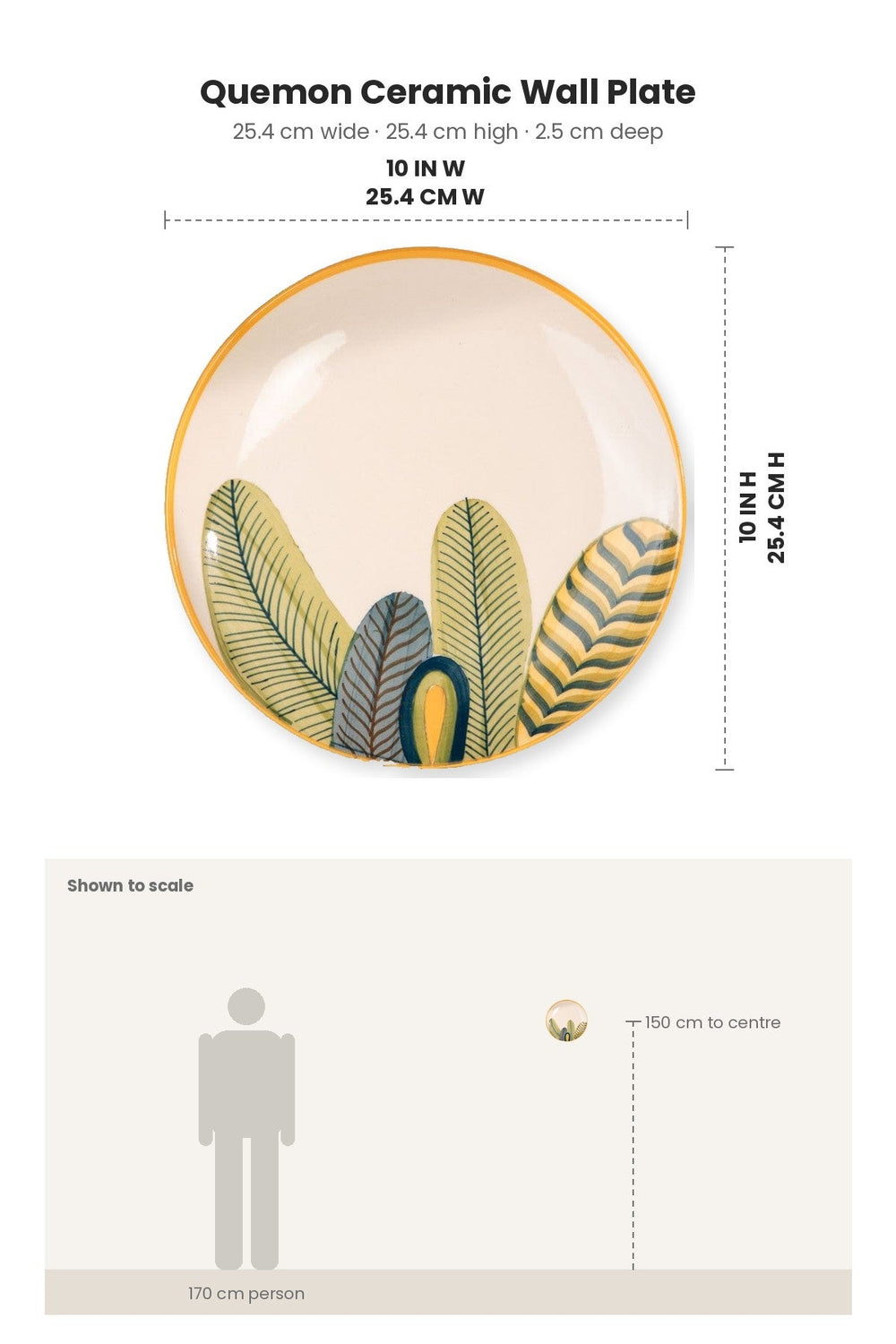 WALL PLATES Quemon Ceramic Wall Plate