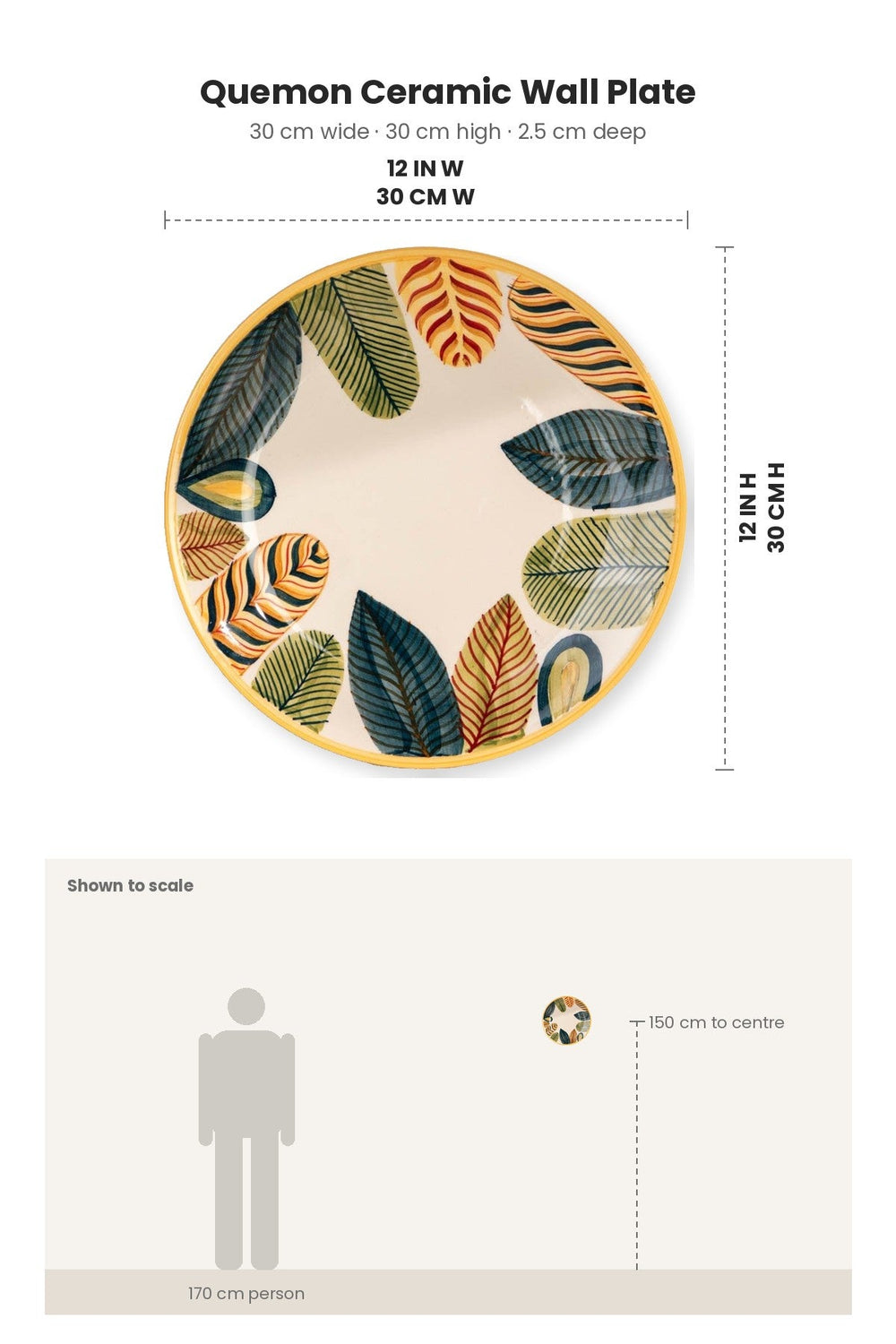 WALL PLATES Quemon Ceramic Wall Plate