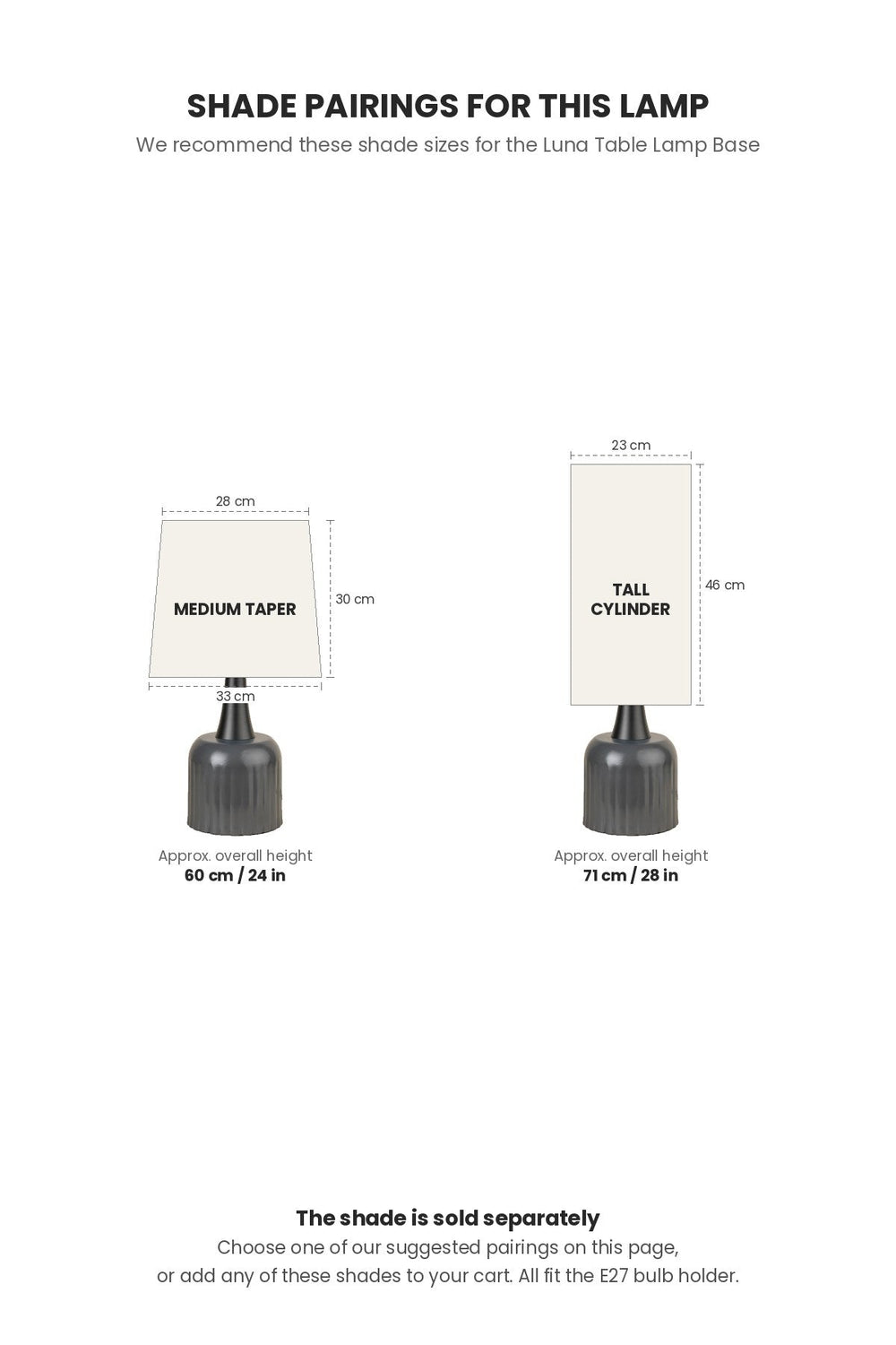TABLE LAMPS Luna Table Lamp (Light Grey)