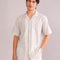 Linen Stripes Camp Shirt (Arrakis Salt)