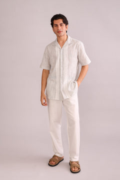 SHIRTS Linen Stripes Camp Shirt (Arrakis Salt)