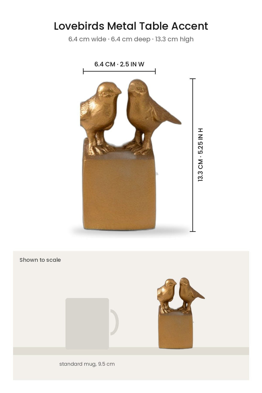 TABLE ACCENT Lovebirds Table Top