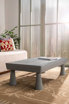 Low Asian Coffee Table (Washed Grey)