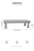 COFFEE TABLES Low Asian Coffee Table (Washed Grey)
