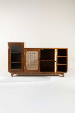 SIDEBOARDS Luna Teak Wood and Wicker Sideboard