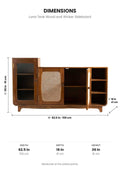 SIDEBOARDS Luna Teak Wood and Wicker Sideboard