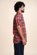SHIRTS Madras Plaid Resort Shirt (Harmony Orange)