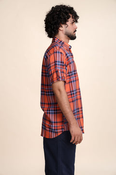 SHIRTS Madras Plaid Resort Shirt (Harmony Orange)