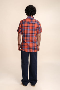 SHIRTS Madras Plaid Resort Shirt (Harmony Orange)