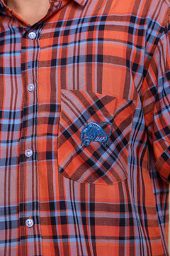 SHIRTS Madras Plaid Resort Shirt (Harmony Orange)