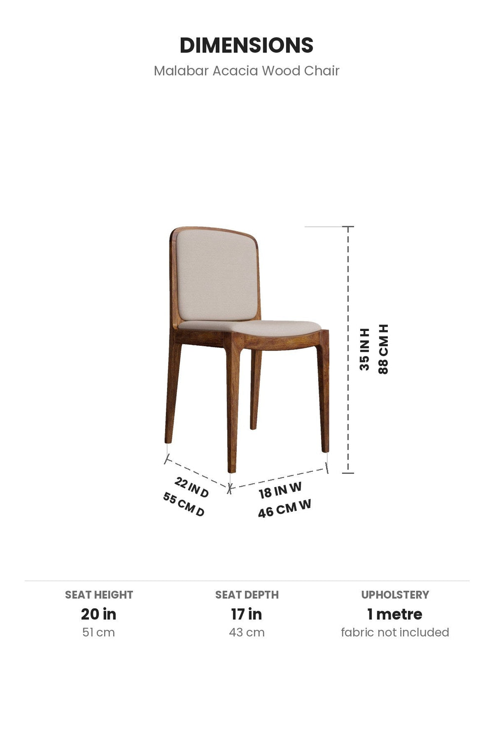 DINING CHAIRS Malabar Acacia Wood Chair