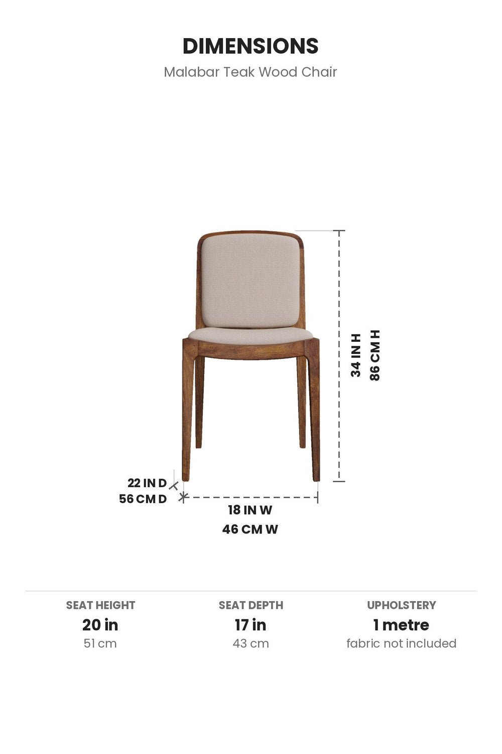 DINING CHAIRS Malabar Teak Wood Chair
