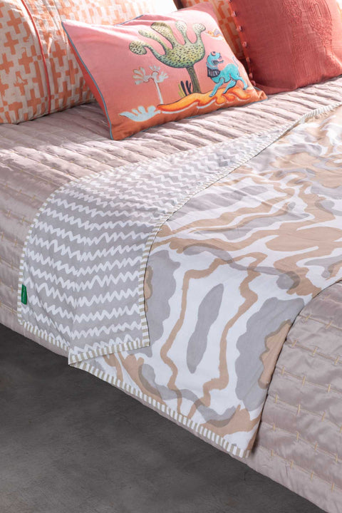 MANSARA  PRINT & PATTERN DOHAR BEIGE GREY