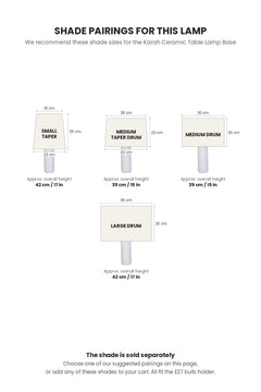 TABLE LAMPS Karah Ceramic Table Lamp (Matt White)