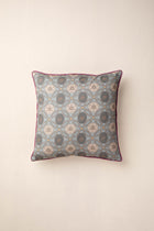 Maya Circle Tile Smoke Blue Cushion Cover (46 X 46 Cm)