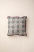 PRINT & PATTERN CUSHIONS Maya Circle Tile Smoke Blue Cushion Cover (46 X 46 Cm)