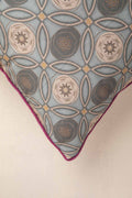 PRINT & PATTERN CUSHIONS Maya Circle Tile Smoke Blue Cushion Cover (46 X 46 Cm)