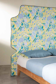Damask Rose Yellow Fabric