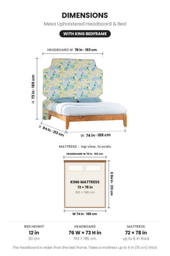 BEDS Mesa Upholstered Headboard And Bed