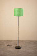 Lighting Bundle Midnight Slim Floor Lamp with Solid Drum Lampshade (Fresh Green)