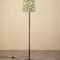 Midnight Slim Floor Lamp with Tamara Taper Lampshade (Neutral And Olive)