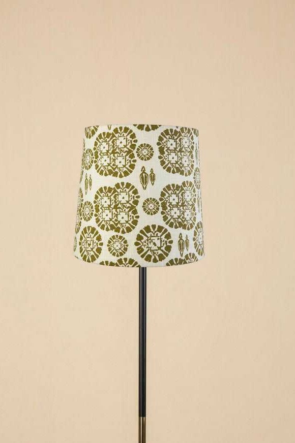 Lighting Bundle Midnight Slim Floor Lamp with Tamara Taper Lampshade (Neutral And Olive)