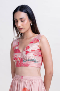 TOPS Mindscape Bralette Top (Peach Haze)